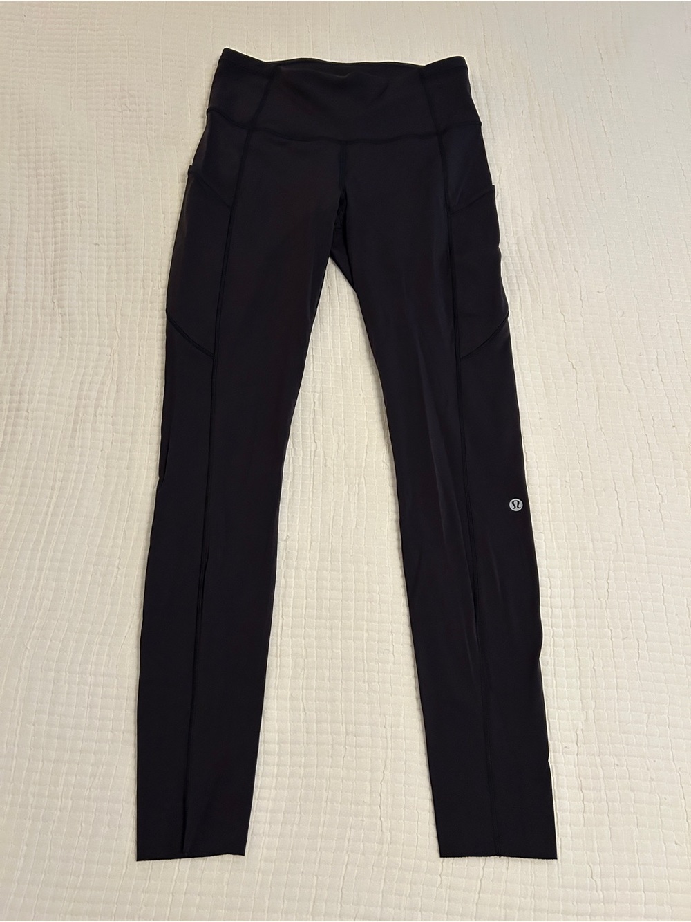 lululemon athletica Fast and Free Black High-Rise Pocket Leggings Sz 6